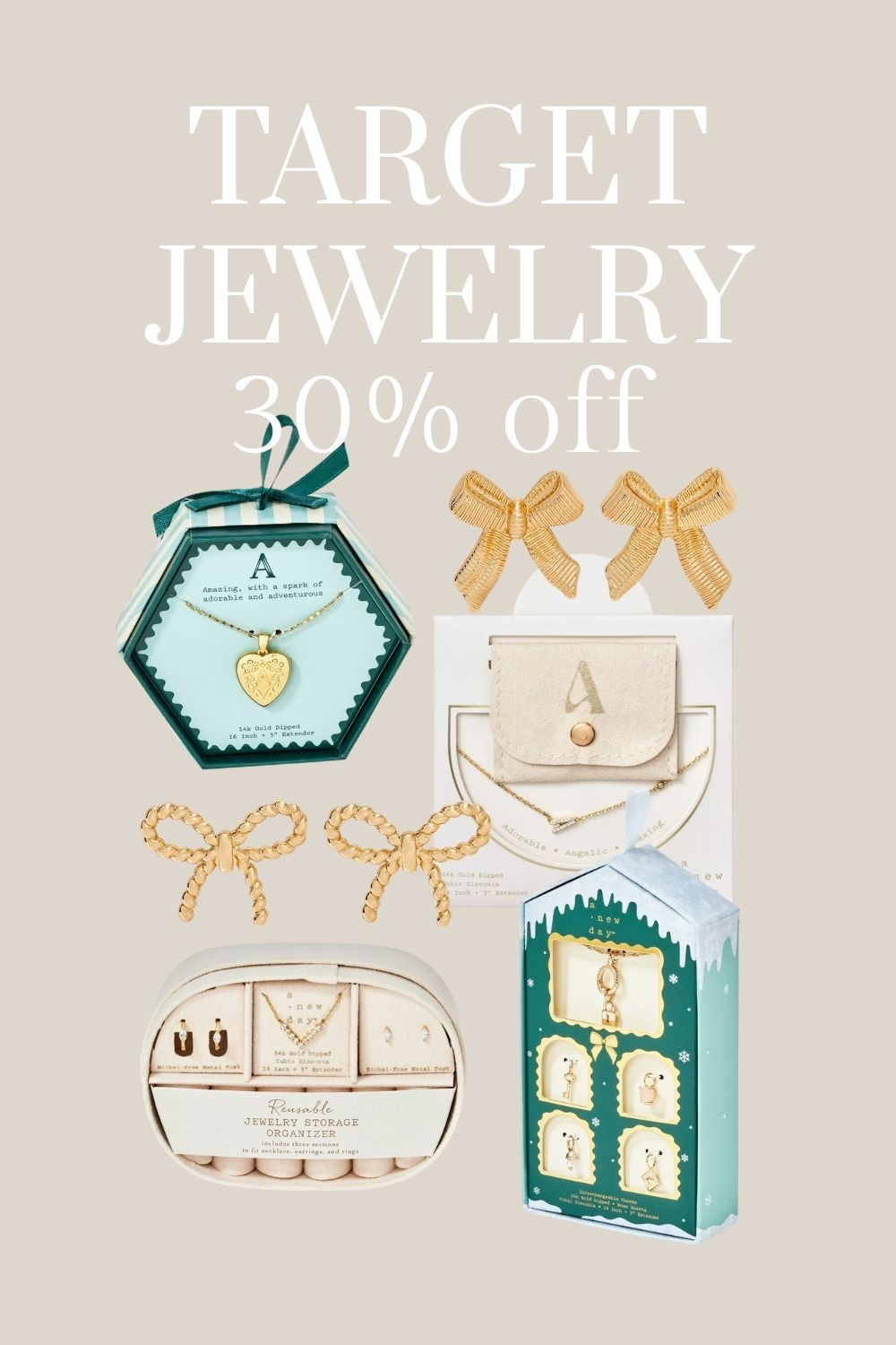 Target jewelry 30% off today! Lots of great gift sets! 

#LTKHoliday #LTKGiftGuide #LTKFindsUnder50