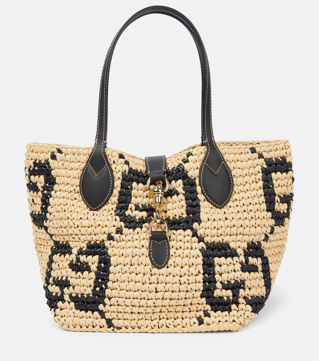 Summer Medium leather-trimmed basket bag | Mytheresa (US/CA)