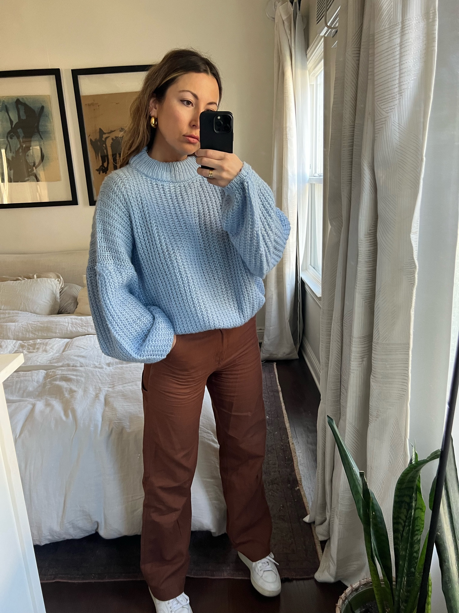 gap oversized cropped turtleneck sweater