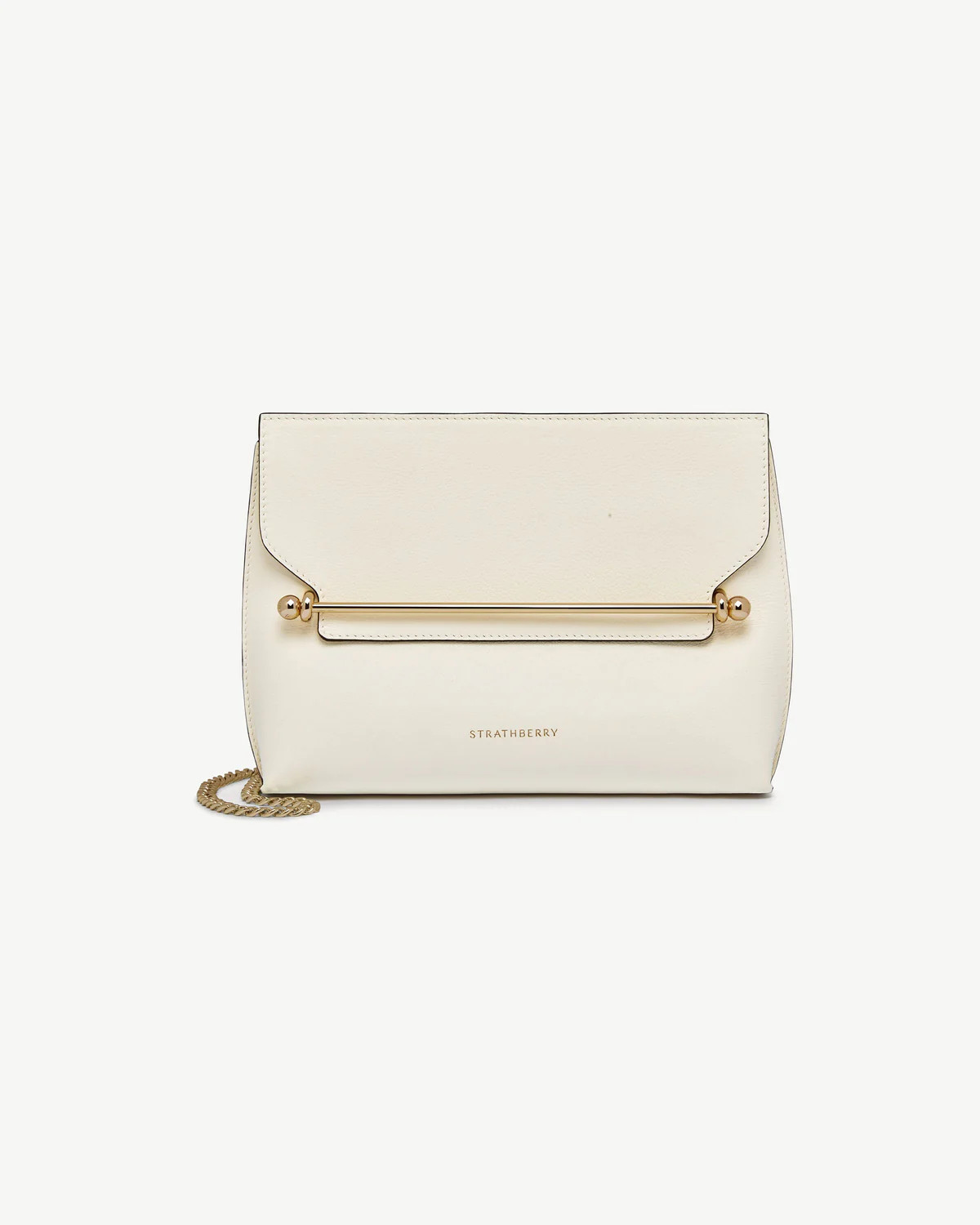 Strathberry - Stylist - Crossbody Leather Clutch - White | Strathberry