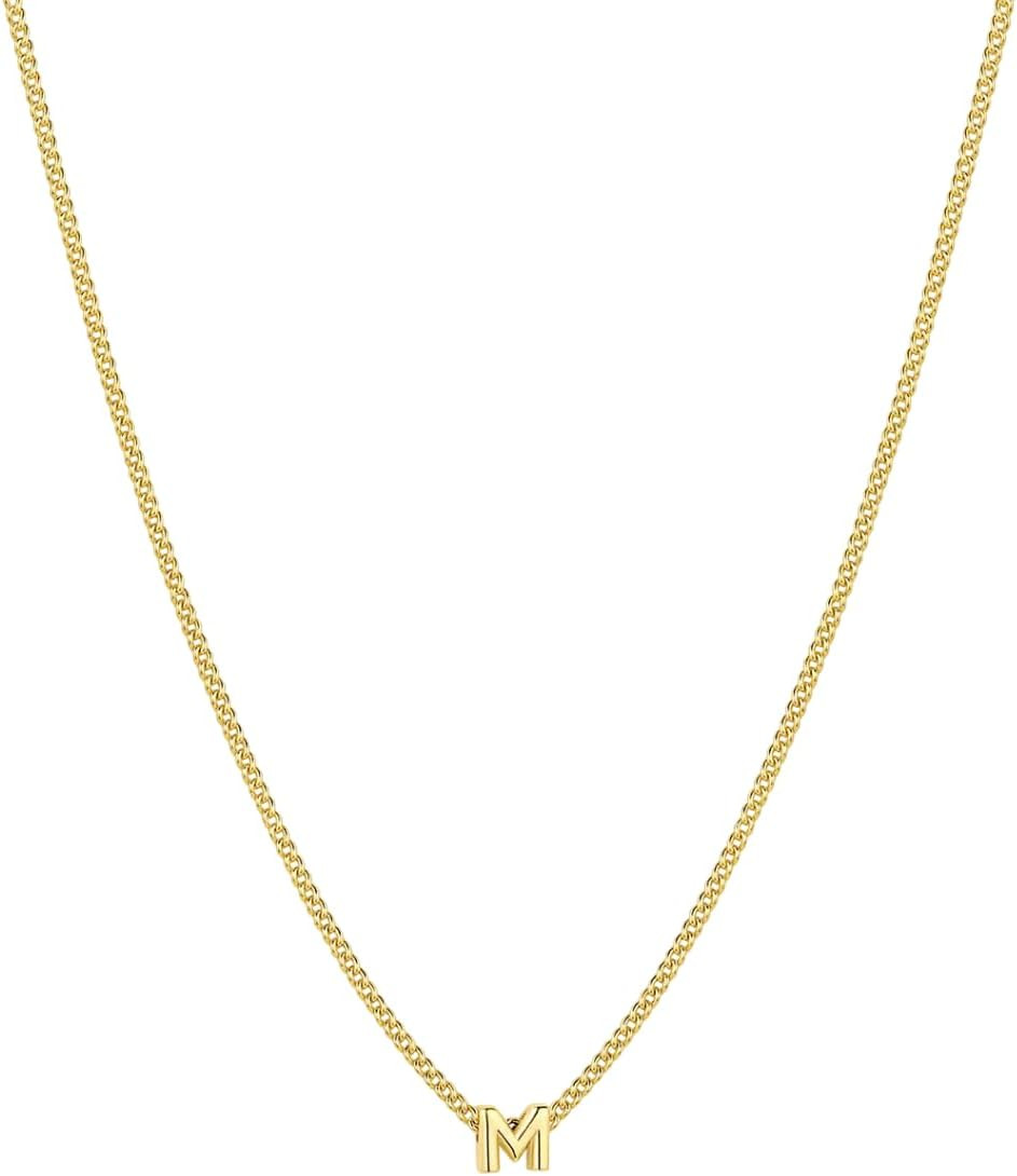 gorjana - Wilder Mini Alphabet Necklace - 18k Gold-Plated or Silver-Plated Brass - Personalized Initial Charm - Secure Closure, Adjustable Length - Timeless Elegance | Amazon (US)