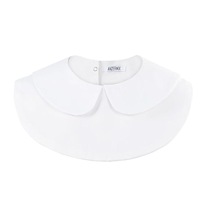 Anzermix Peter Pan Detachable Shirt Dickey Blouse False Collar 2 Colors | Amazon (US)