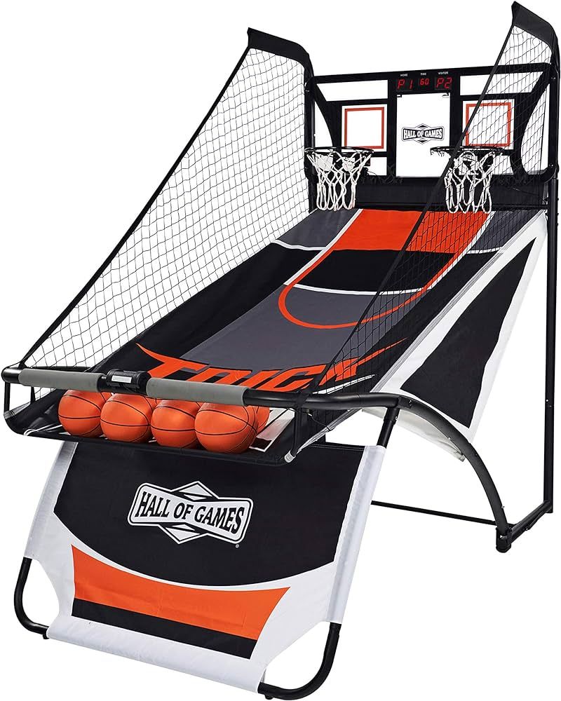 Hall of Games Indoor Arcade Basketball Games Multiple Styles, 2-Player Arcade Scoring Display wit... | Amazon (US)