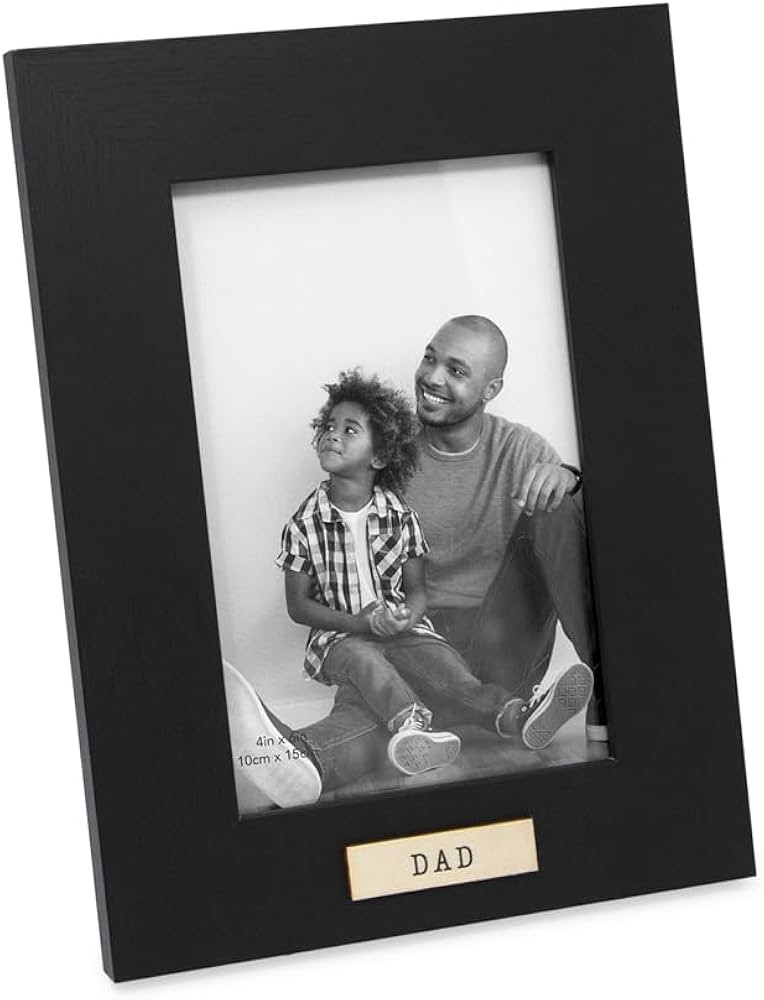Isaac Jacobs 4x6 Wood Sentiments Dad Picture Frame, Vertical Keepsake Photo Frame with Easel and ... | Amazon (US)
