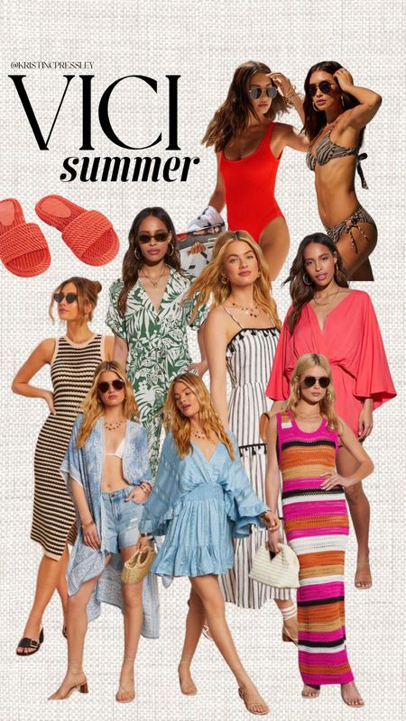 cute summer finds for your summer vacation from vici (use code: 40VACAY for 40% off)

bathing suit, dresses, coverup, romper, sandals

#LTKswim #LTKfindsunder100 #LTKsalealert