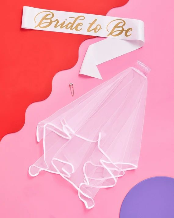 Bachelorette Party Sash  Veil  Bride to Be  Bachelorette - Etsy | Etsy (US)