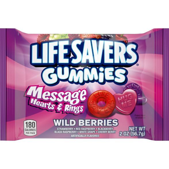 Lifesavers Gummies Valentine's Message Hearts & Rings Wild Berries - 2oz | Target