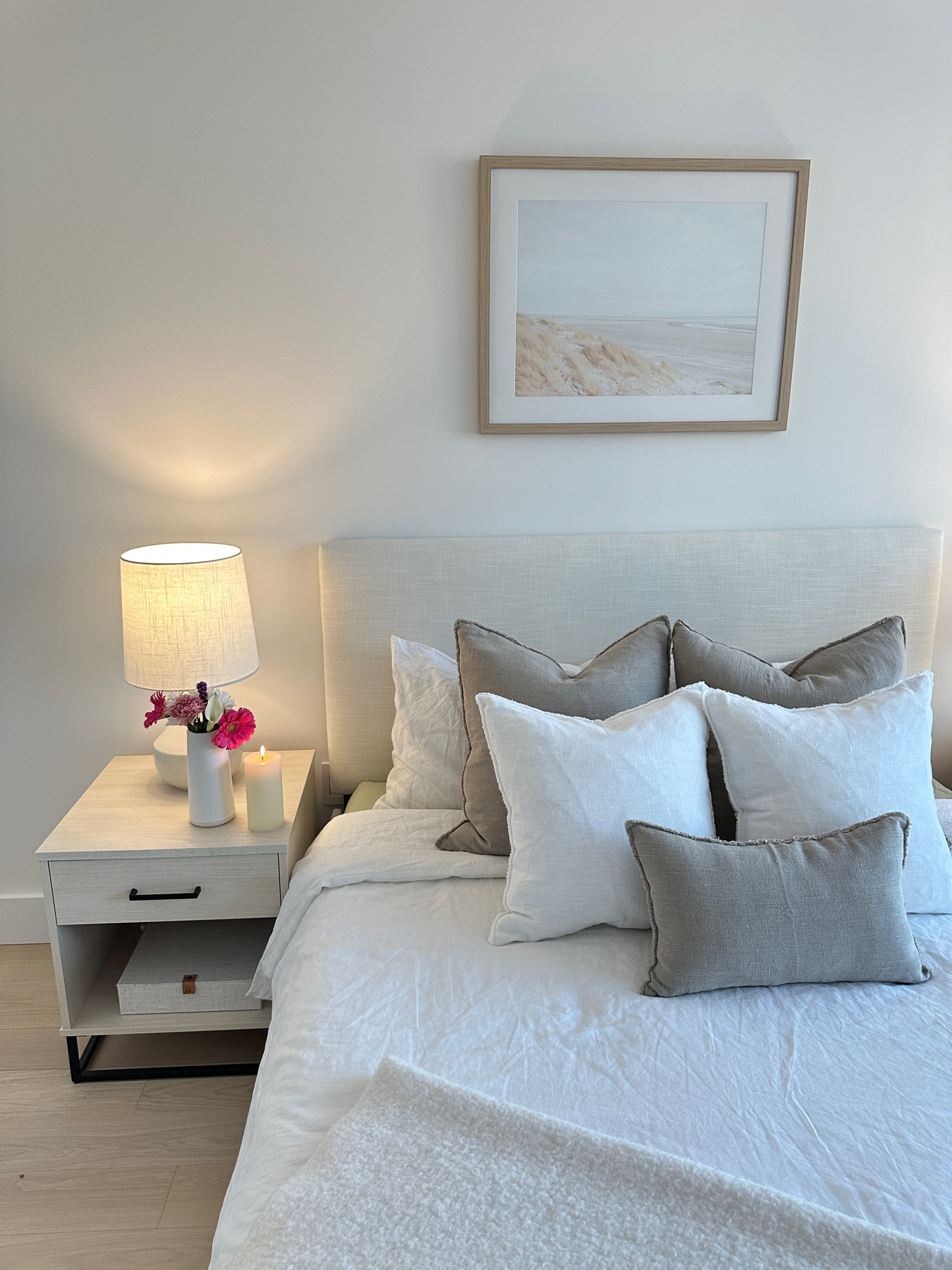 Bedroom refresh - affordable bedroom furniture. Linen bed frame 

#LTKFallSale #LTKSeasonal #LTKHome