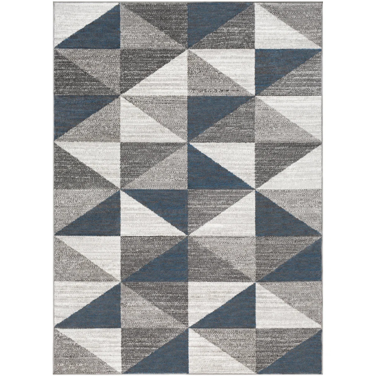 Lambdin Geometric Sky Blue/Navy Area Rug | Wayfair North America