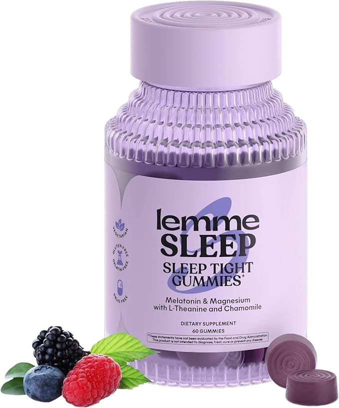 Lemme Sleep Gummies with 5mg Melatonin, Elderberry, Magnesium, L-Theanine, Chamomile and Lavender... | Amazon (US)