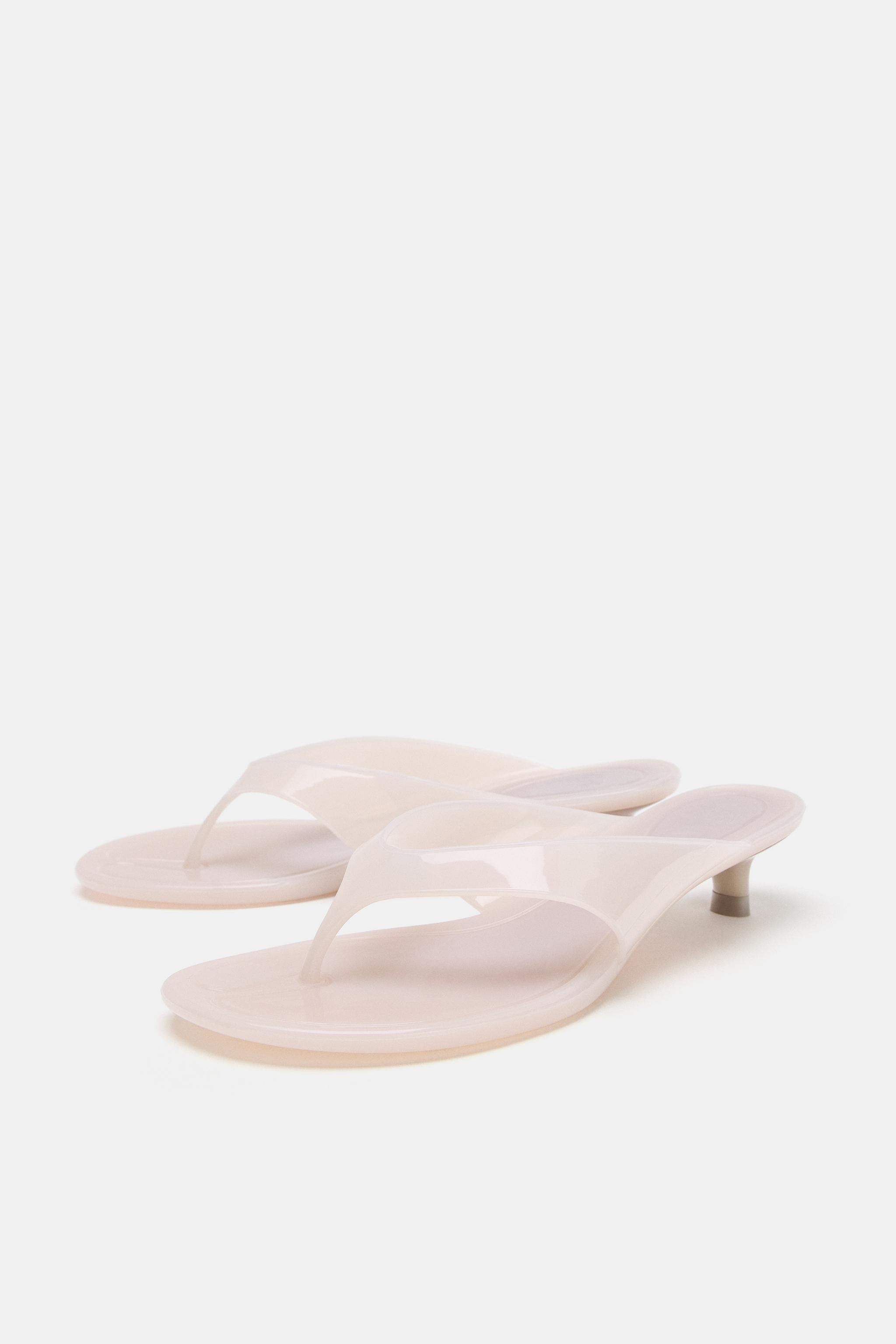 JELLY KITTEN HEEL SANDALS | Zara UK