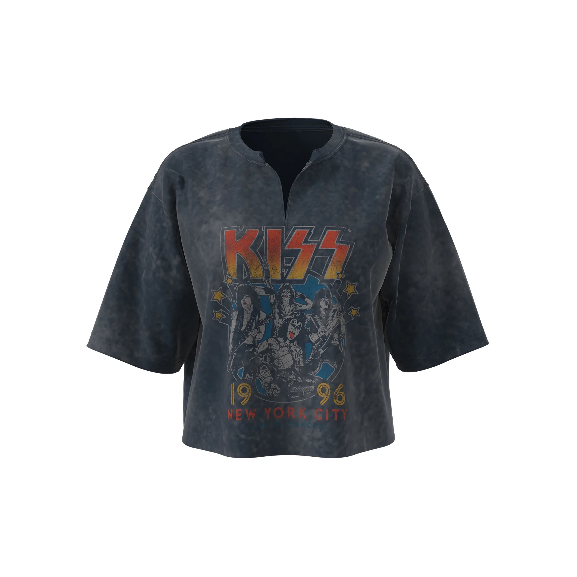 KISS Rock Group, Juniors Apparel Graphic Crew Neck Short Sleeve Skimmer T-Shirt, Sizes XXS-2X | Walmart (US)