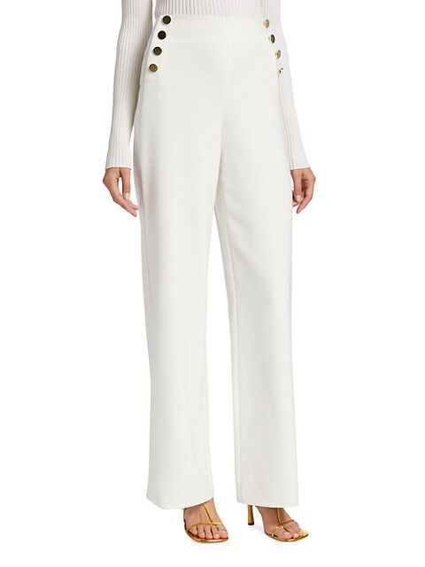 Ray High-Waisted Button Pants | Saks Fifth Avenue