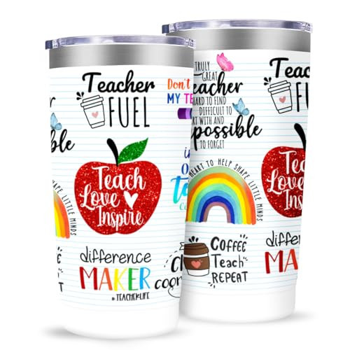 MFGNEH Teacher Gifts,Teacher Appreciation Gifts,Teachers Christmas Birthday Gift from Students,Back to School Gift for Women,20oz Stainless Steel Tumbler Cup | Amazon (US)