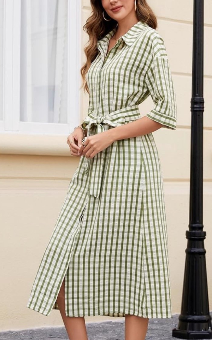 The perfect spring outfit you’ll wear everywhere. 🌸 This gingham button-down maxi dress is flowy, flattering, and effortlessly polished. Ideal for brunch, a Mother’s Day look, or a pretty Easter dress.

Shop now and step into spring in style.🌿

#LTKMidsize #LTKU #LTKSeasonal