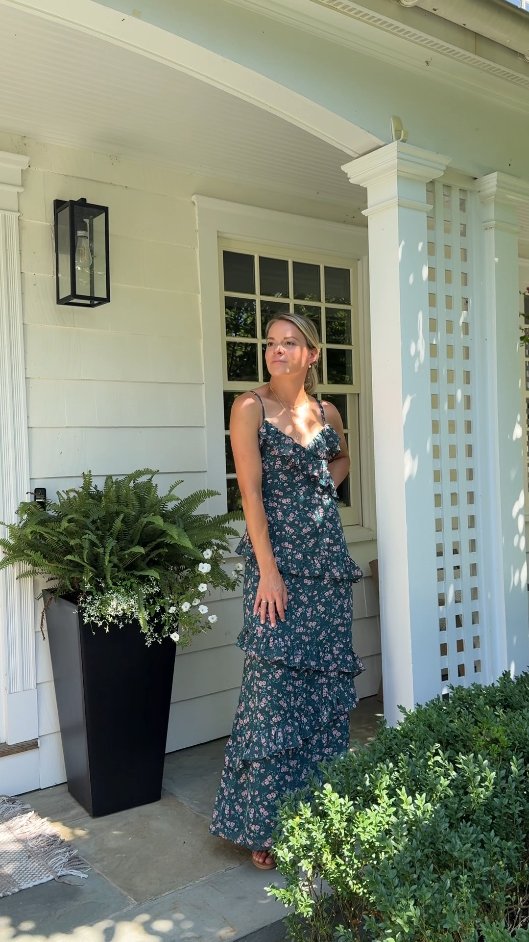 Fall wedding guest dress ~ 20% off until 8/18 with code Kendall20. 
•I’m 5’5 wearing a small/4/tts and it fits great. If you’re larger chested you may need to size up
•heels fit tts

#LTKSaleAlert