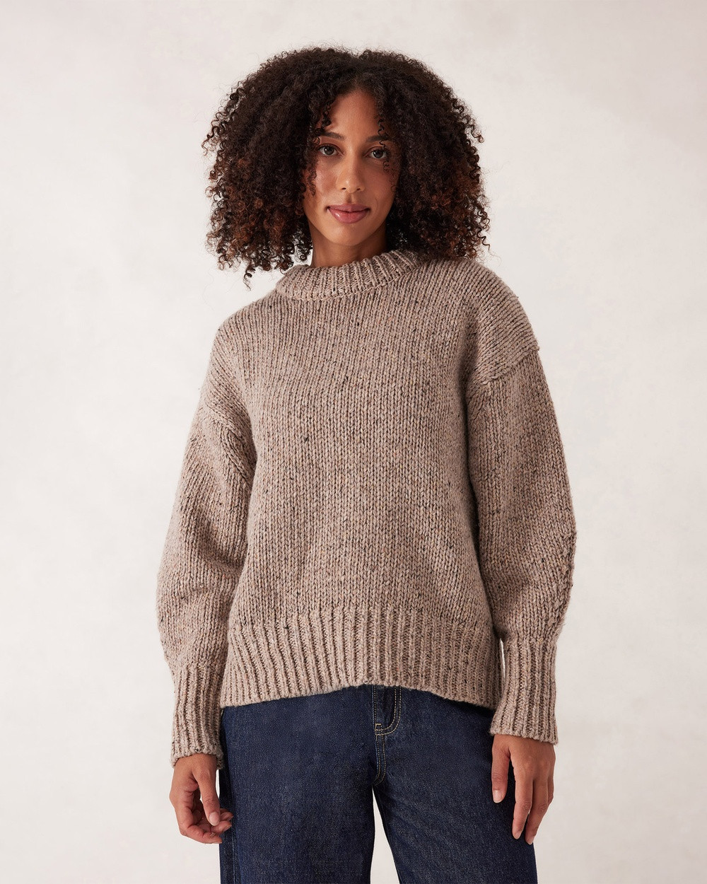 Ceres Life - Lofty Knit Crew - Jumpers & Cardigans (TAUPE FLECK) Lofty Knit Crew | THE ICONIC (AU & NZ)