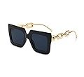 Gleyemor Vintage Oversized Square Sunglasses for Women, Retro Womens Luxury Big Sun Glasses UV400... | Amazon (US)