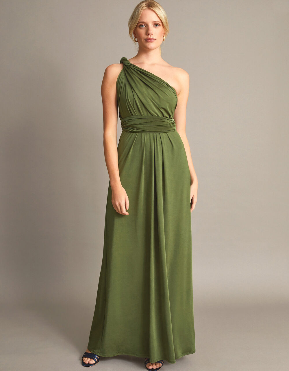 Thea Twist Me Tie Me Maxi Dress Green | Monsoon (UK)