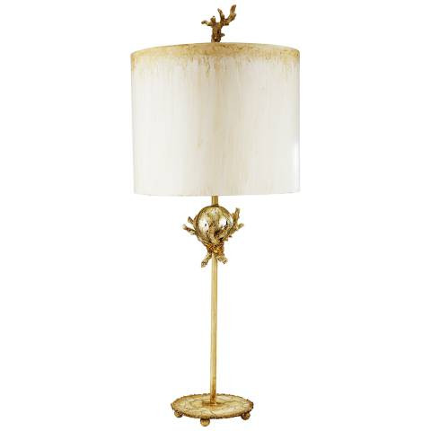 Trellis Putty Silver Leaf Table Lamp - #526X9 | Lamps Plus | Lamps Plus