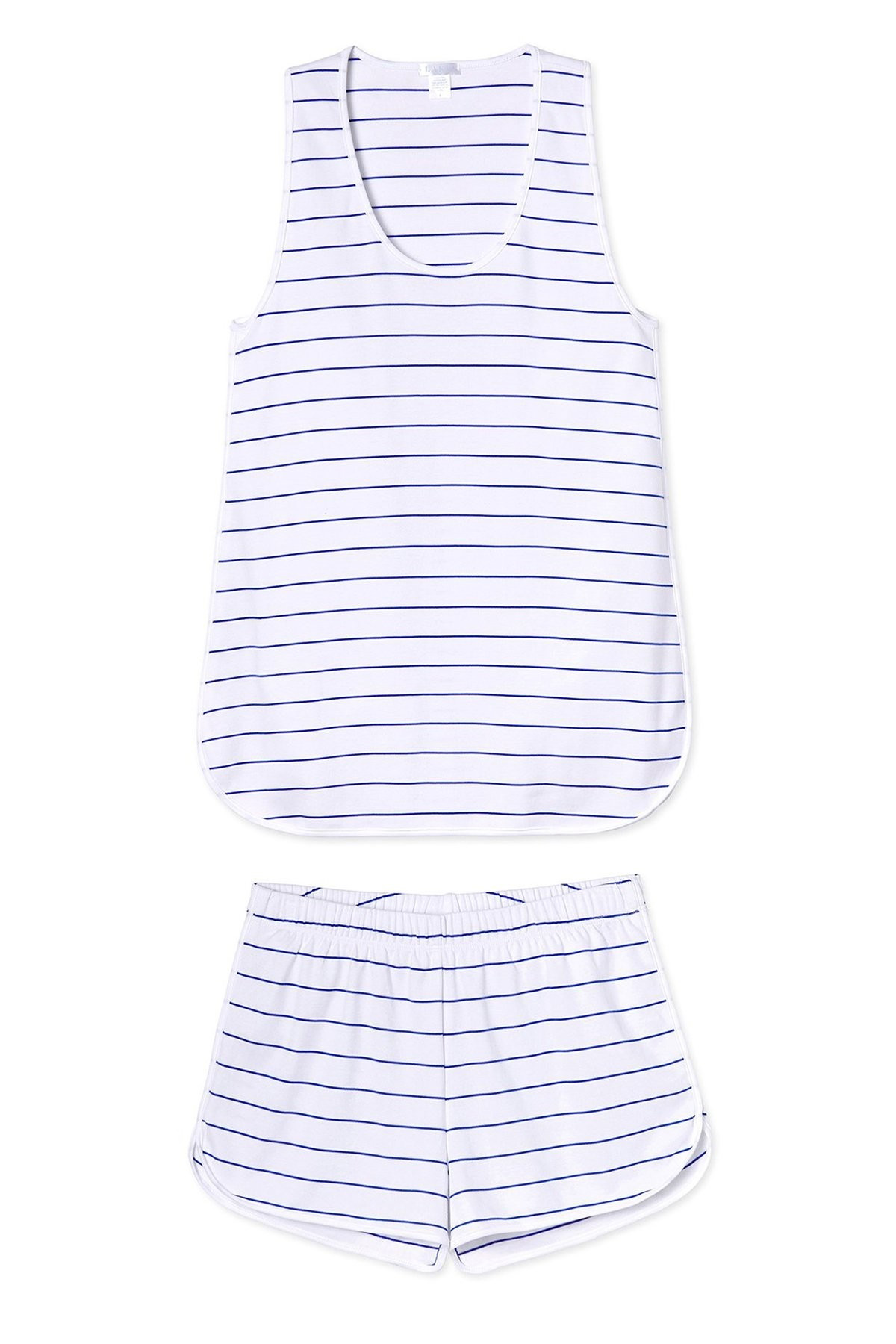 Pima Tank-Short Set in Cobalt | LAKE Pajamas