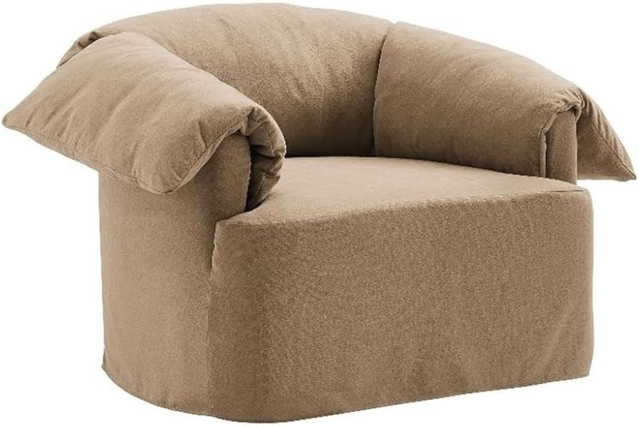 Modway Lark Oversized Accent Chair in Almond Fabric – Upholstered Modern Armchair with Down Ble... | Amazon (US)