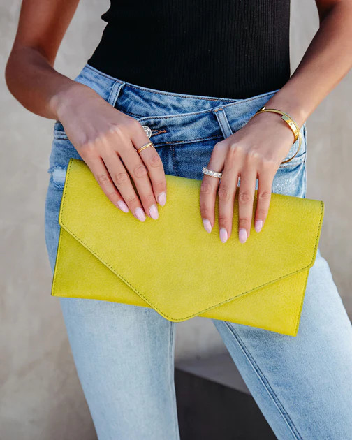 Garner Envelope Crossbody Clutch - Chartreuse | VICI