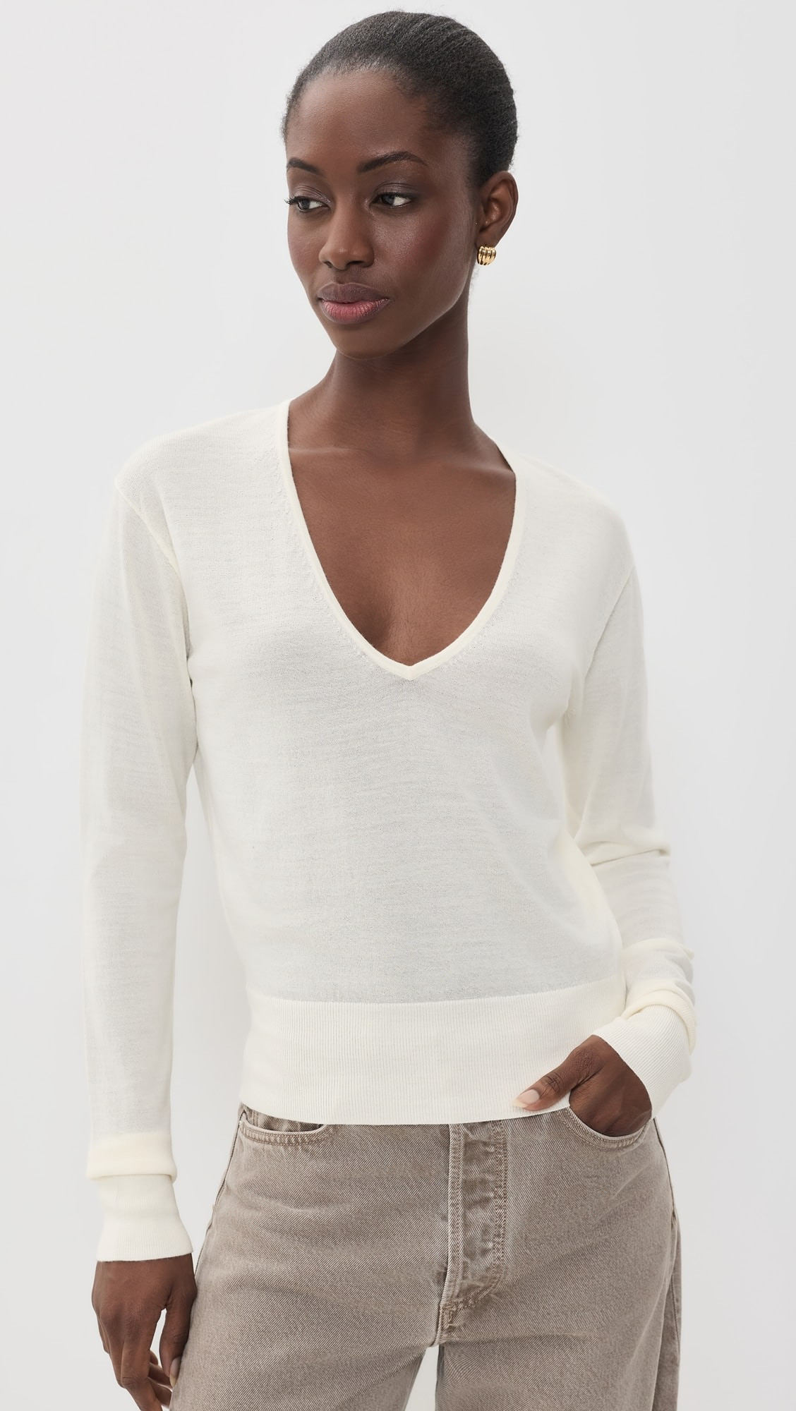 Micah V Neck Sweater Top | Shopbop
