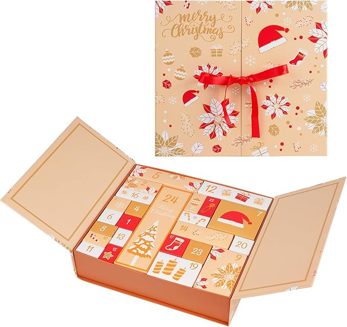 Advent Calendar Christmas Countdown Calendar 24 Days of Surprises Christmas Xmas Gifts Empty Box ... | Amazon (US)