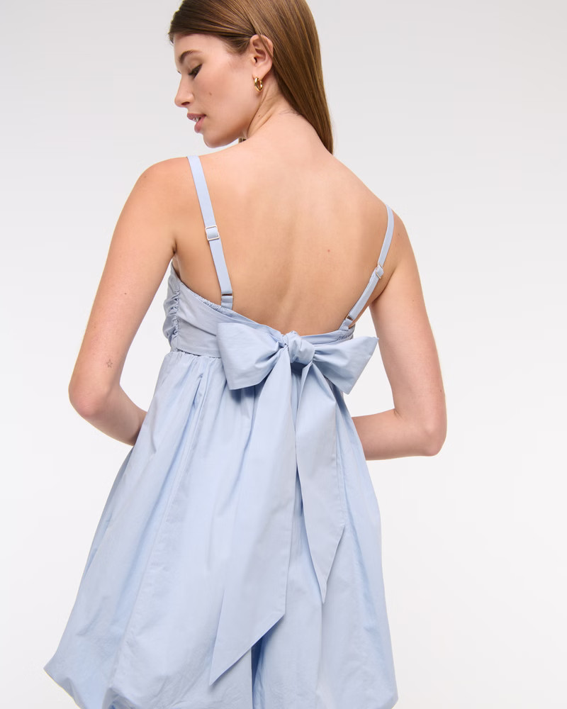 Babydoll Bubble Hem Mini Dress | Abercrombie & Fitch (US)
