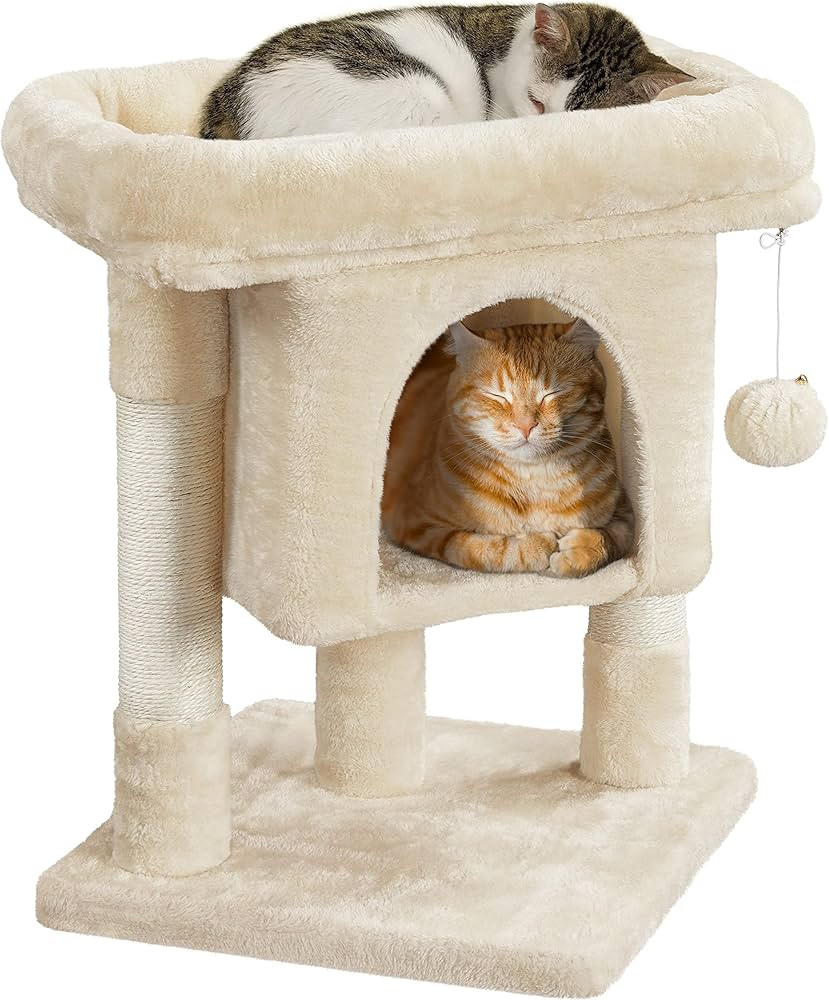 Yaheetech 23.5in Cat Tree Tower, Cat Condo with Sisal-Covered Scratching Posts, Cat House Activit... | Amazon (US)