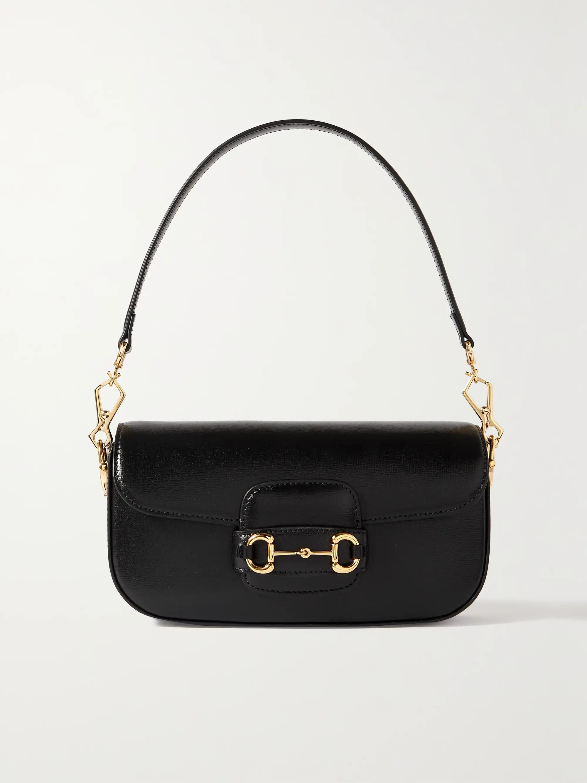 Horsebit 1955 embellished textured-leather shoulder bag | NET-A-PORTER (US)