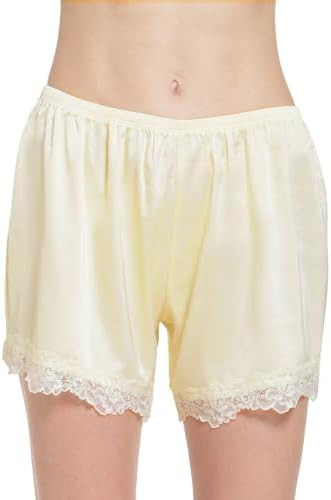 MANCYFIT Culottes for Women Pettipants Slips Satin Bloomers Under Shorts for Dresses Lace Hem 4" ... | Amazon (US)