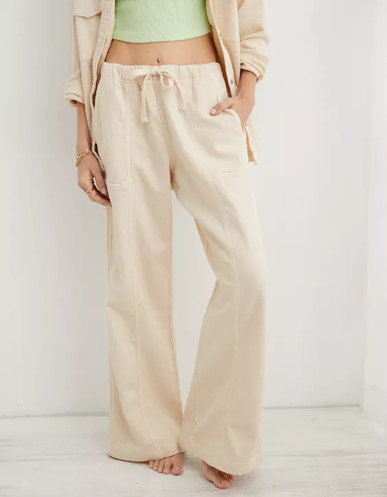 Aerie Me-Day Tie Waist Pant | Aerie