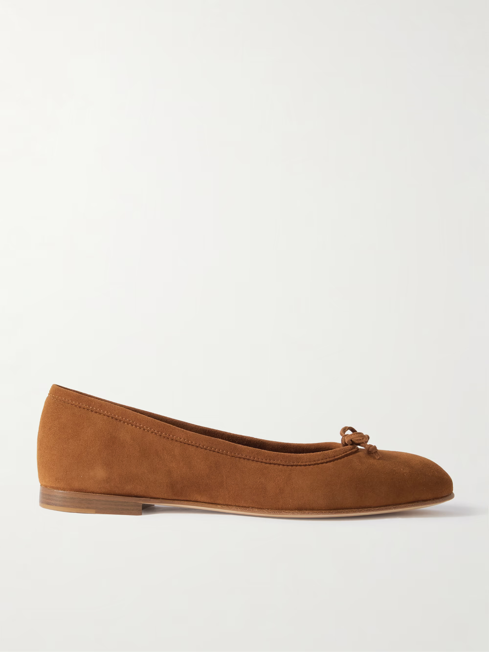 Veralli bow-detailed suede ballet flats | NET-A-PORTER APAC