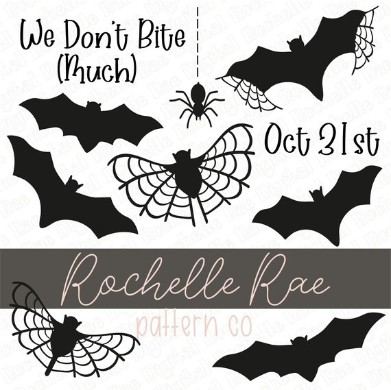 Bat Bundle Halloween SVG Cut File  10 Pc. Clip Art Set PNG - Etsy | Etsy (US)