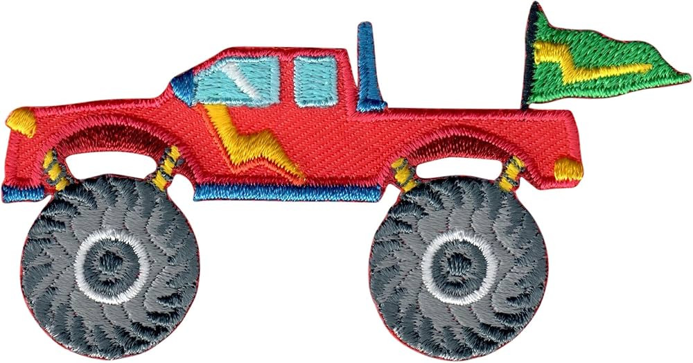 Monster Truck Patch, Iron On/Sew On - Appliques for Kids Baby | Amazon (US)
