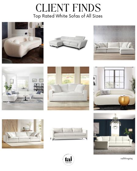 I source for clients all day, sharing some of the highest rated white sofas (small and large) for you to check out! 😎

#LTKhome #LTKstyletip #LTKfamily