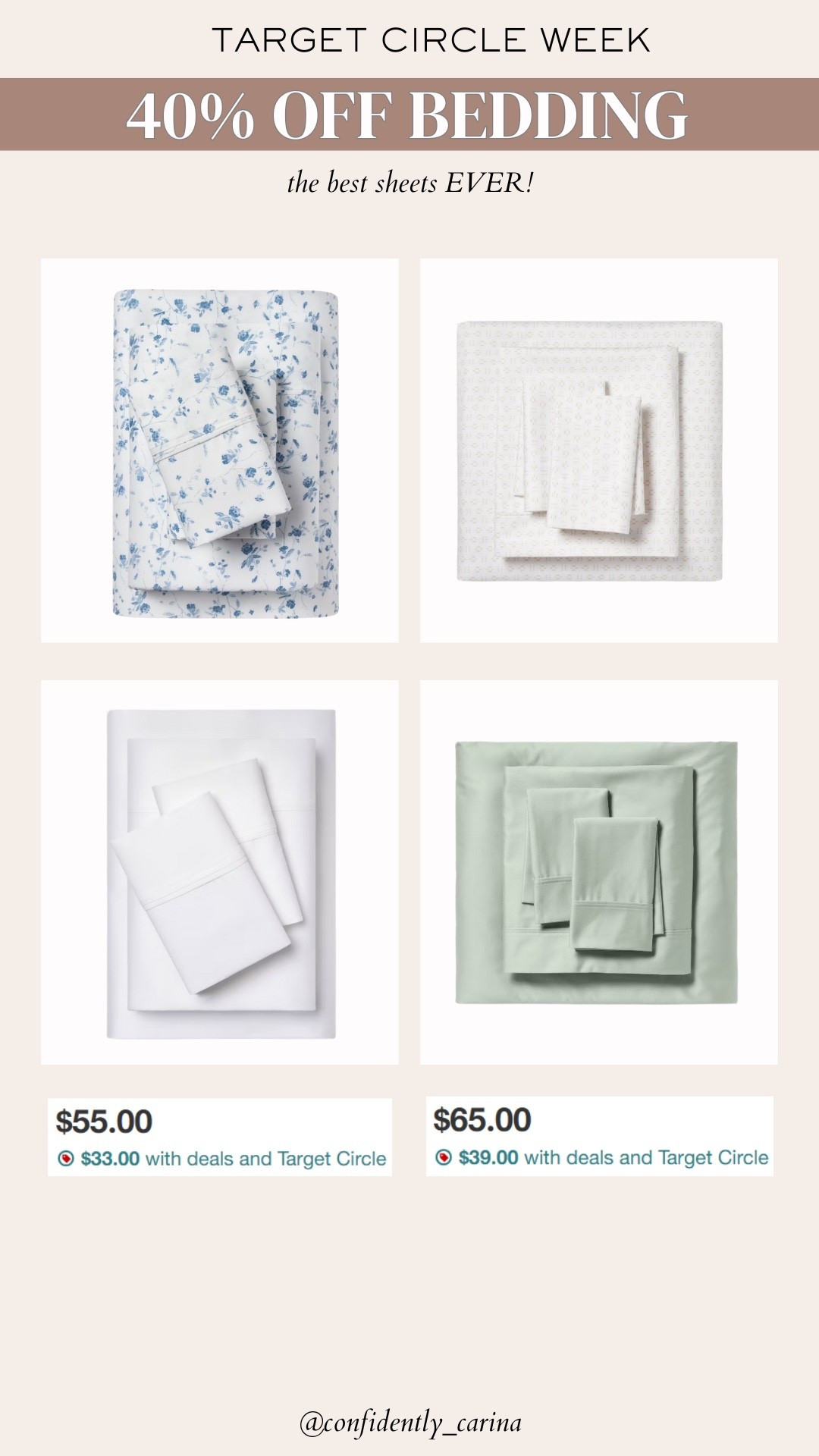 TARGET CIRCLE WEEK🎯

You KNOW these are my absolute favorite sheets and there’s no better time to buy them than when they’re on super sale!

#LTKFindsUnder50 #LTKSaleAlert #LTKHome
