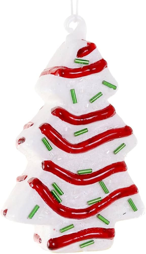 Bridge Collection Christmas Tree Snack Cake - Glittery Cake Ornament for Holiday Decor - Junk Foo... | Amazon (US)