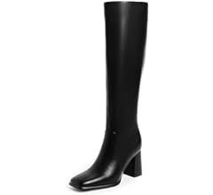 Modatope Knee High Boots Women Chunky Heel Square Toe Tall Boots for Women High Heel Side Zipper ... | Amazon (US)