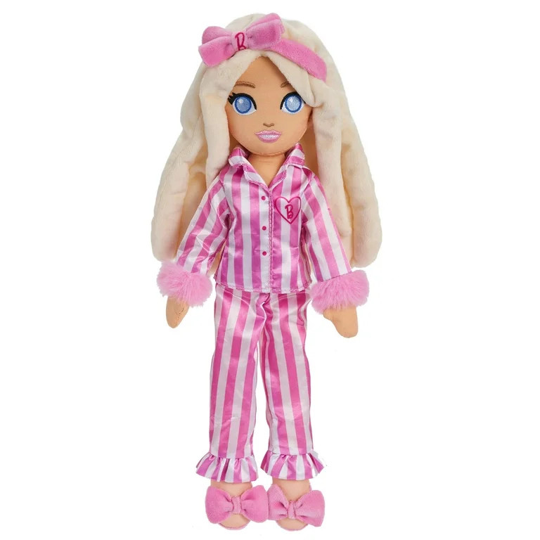 Sweet Dreams Barbie “Malibu” Plush Soft Doll in Bedtime Outfit with Bow Headband, 13.5 Inch | Walmart (US)