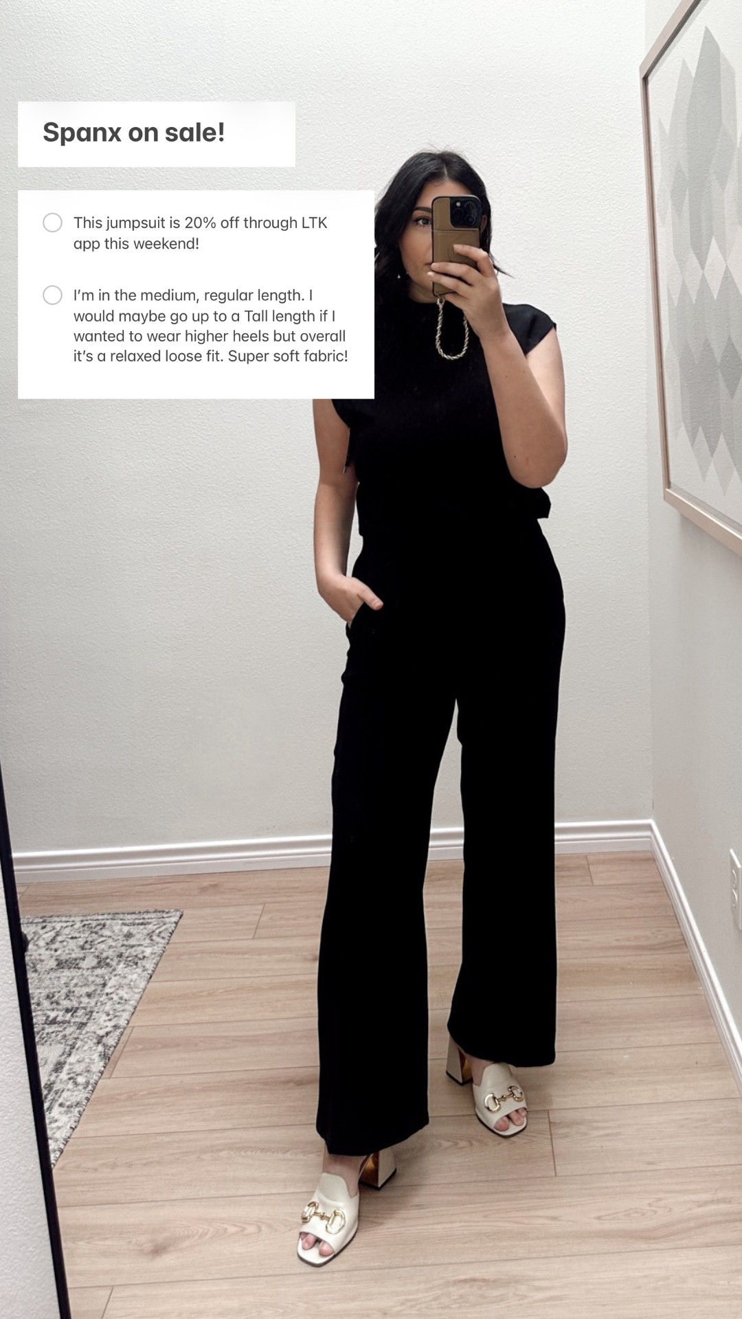 This super soft jumpsuit is on sale this weekend through the LTK app! A favorite from @spanx! 

I'm in the medium regular length! Grab the tall if you are over 5'10! Otherwise TTS.  

 #LTKSpringSale