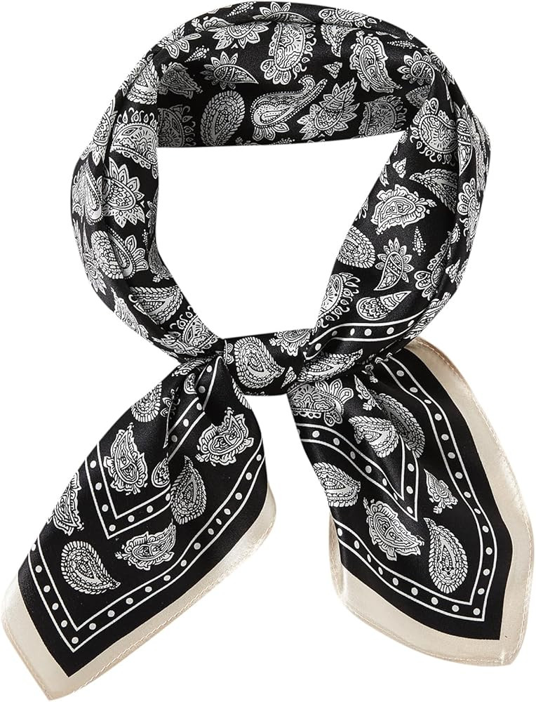 100% Mulberry Silk Neck Scarf 21''x21'' Small Square Scarf for Women Men Envelope Package | Amazon (US)