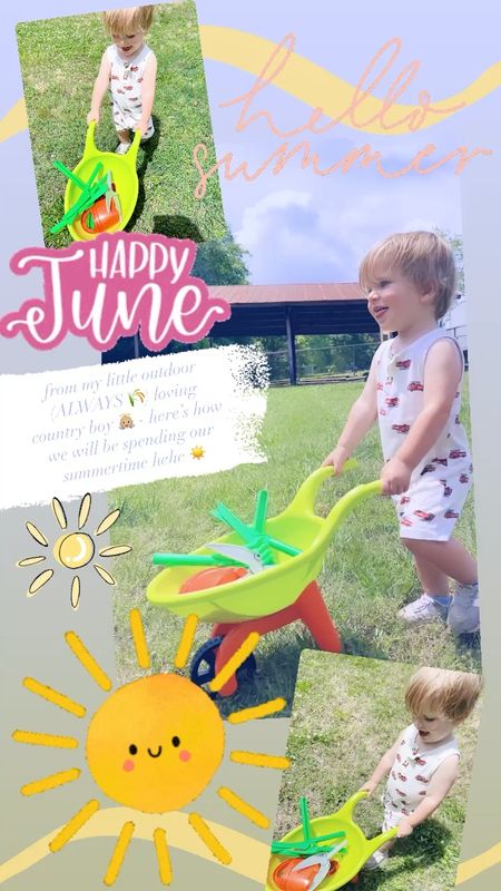 Happy June from my little outdoor (ALWAYS 🌾) loving country boy 👼🏼 - here’s how we will be spending our summertime hehe ☀️
