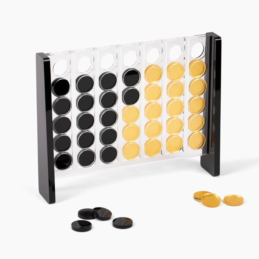 Unique Four in a Row - Acrylic 4 in a Row Game - Board Game Decor - Coffee Table Games - 2 Player... | Amazon (US)