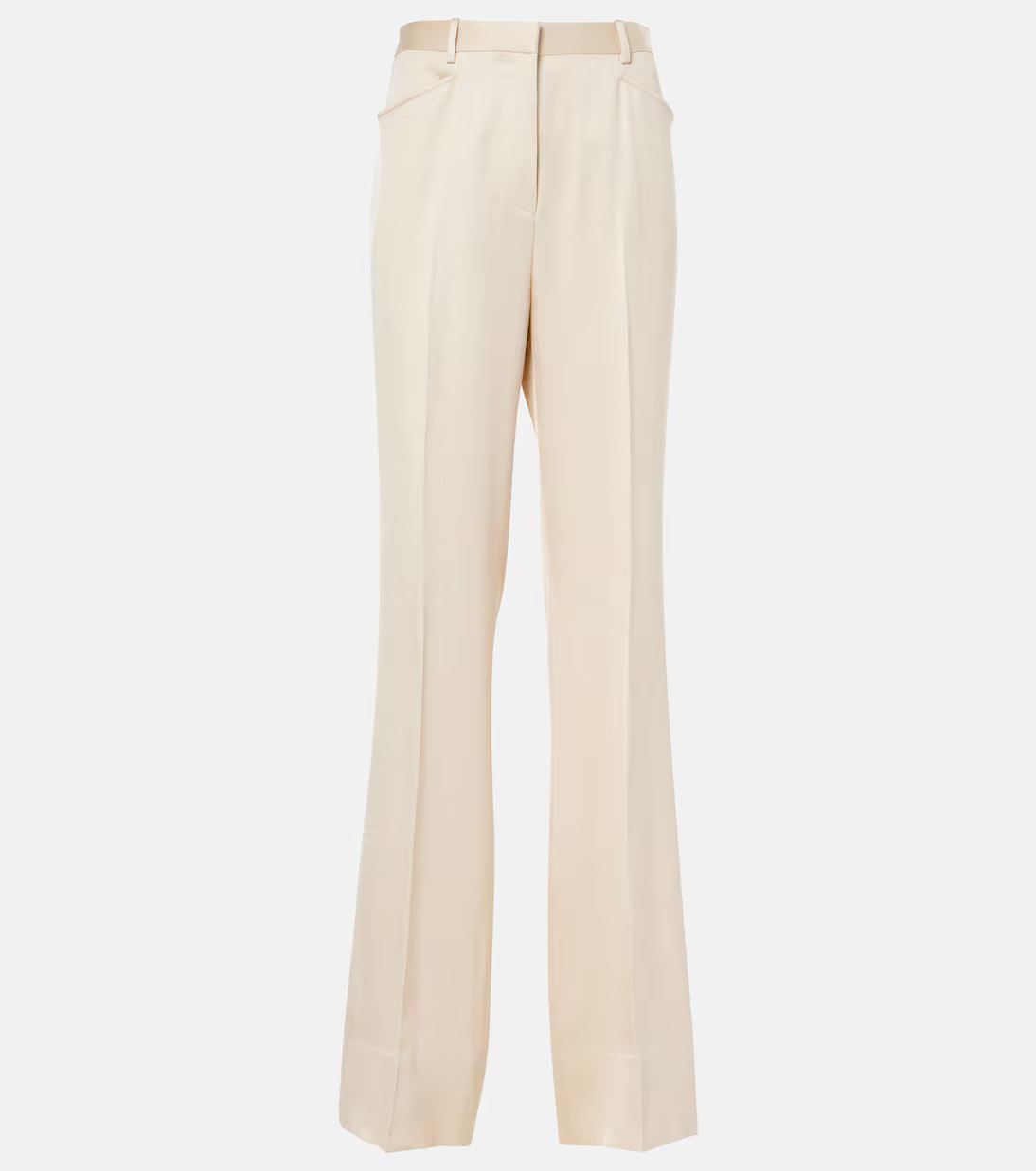 Silk and wool twill bootcut pants | Mytheresa (UK)