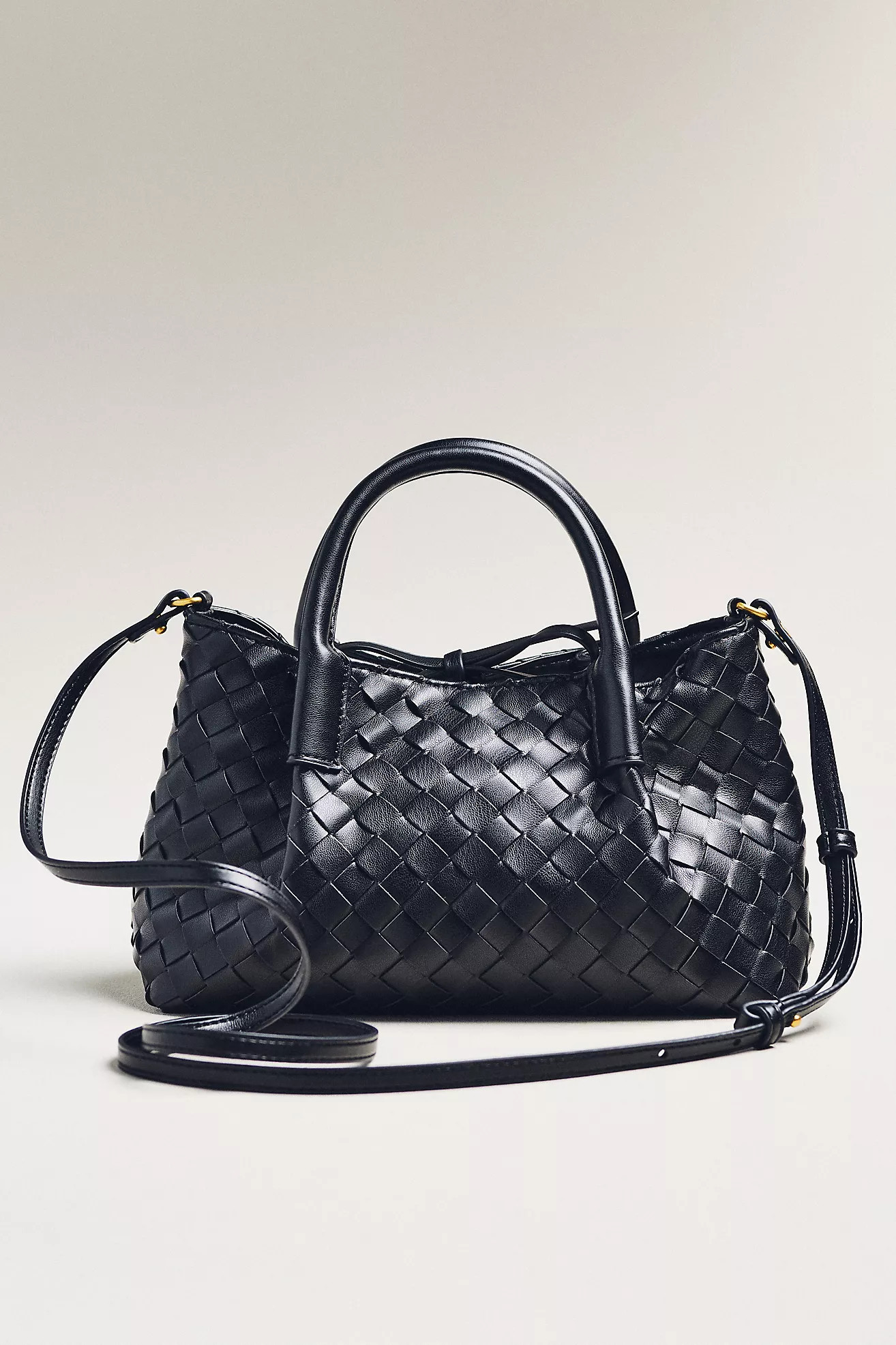 Mini Top-Handle Woven Tote with Wallet | Anthropologie (US)