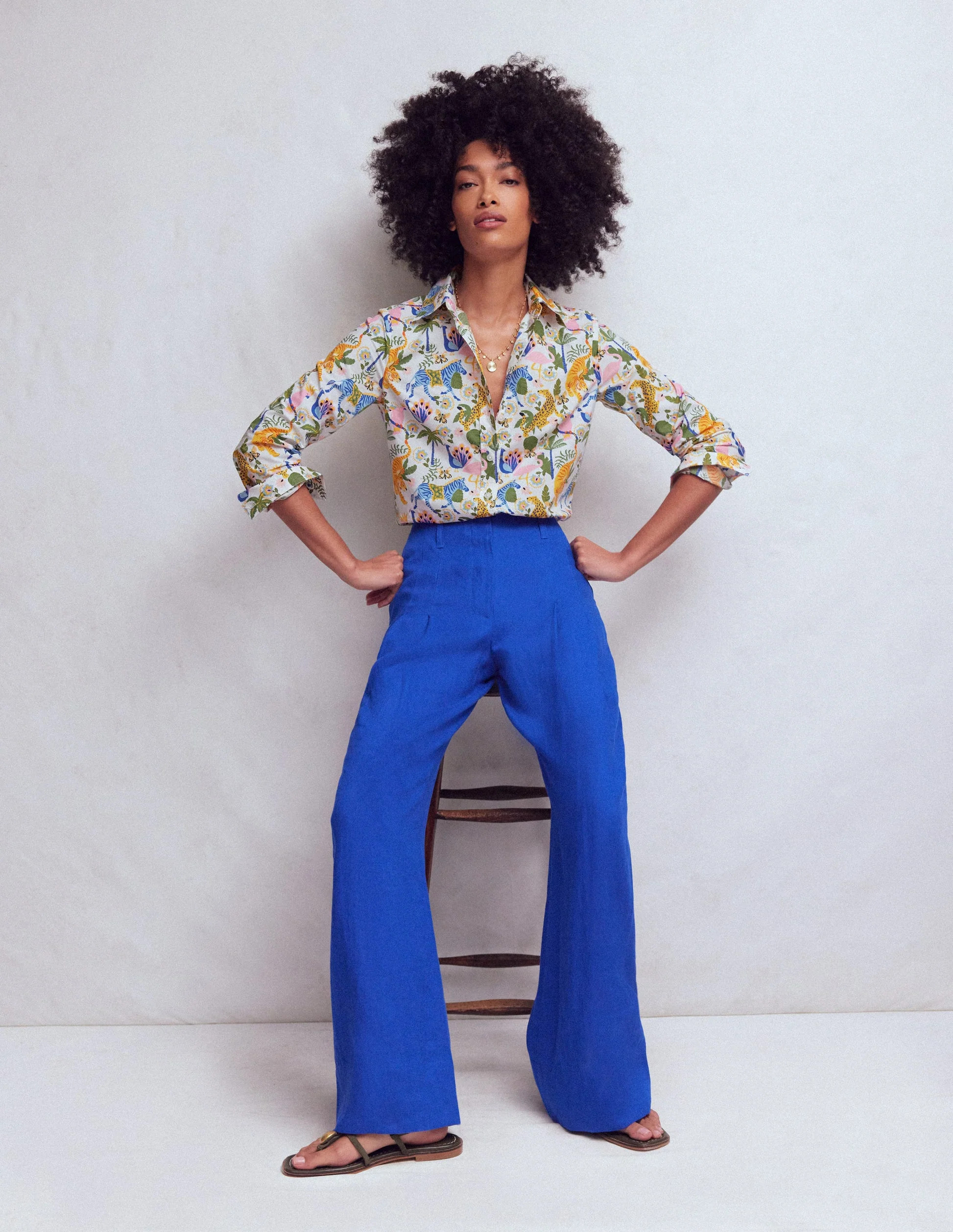 Sienna Cotton Shirt-Blossom Pink, Radiant Bloom | Boden (US)