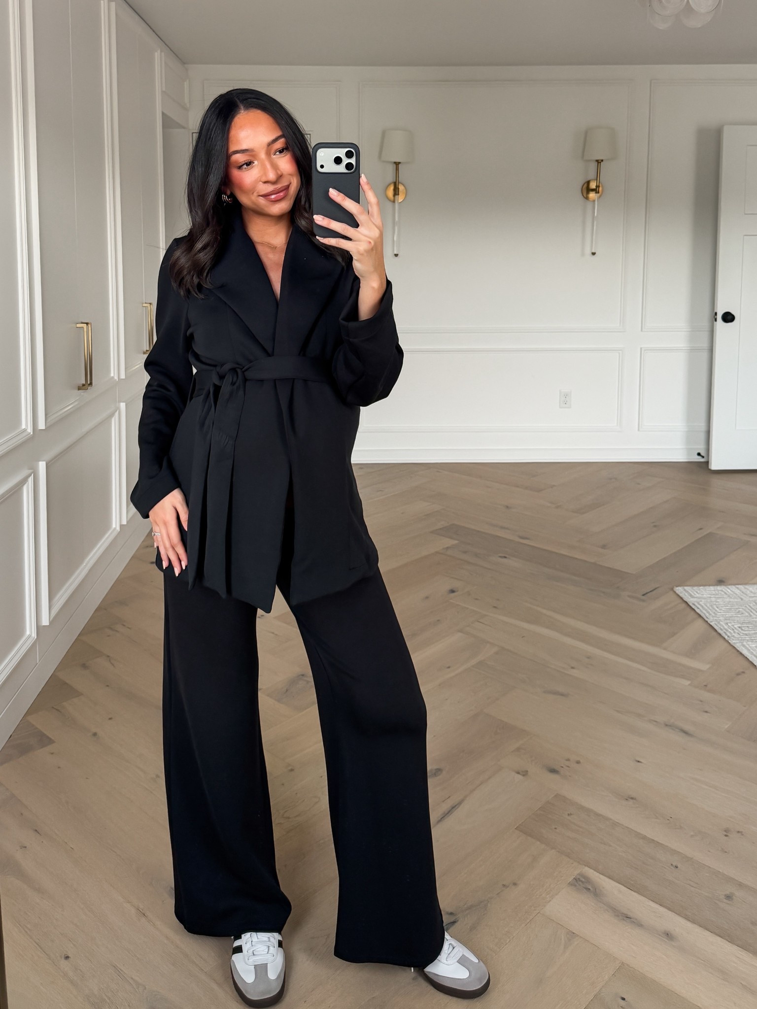 The comfiest set ever. Love the new cardigan especially for new moms since it’s nursing friendly but looks chic! Use code NENAXSPANX for 15% OFF your first order! I sized up to a Medium in the top and Medium Regular in pants for the bump. Pre-pregnancy I wore a Small in tops (I like them a bit oversized) and a XS Tall pants. Sizing is pretty forgiving too! 

Bump-friendly outfit 
Pregnancy outfit 
Work from home outfit
Travel outfit 
Airport outfit 
Errands outfit 

#LTKBump #LTKootd #LTKSeasonal